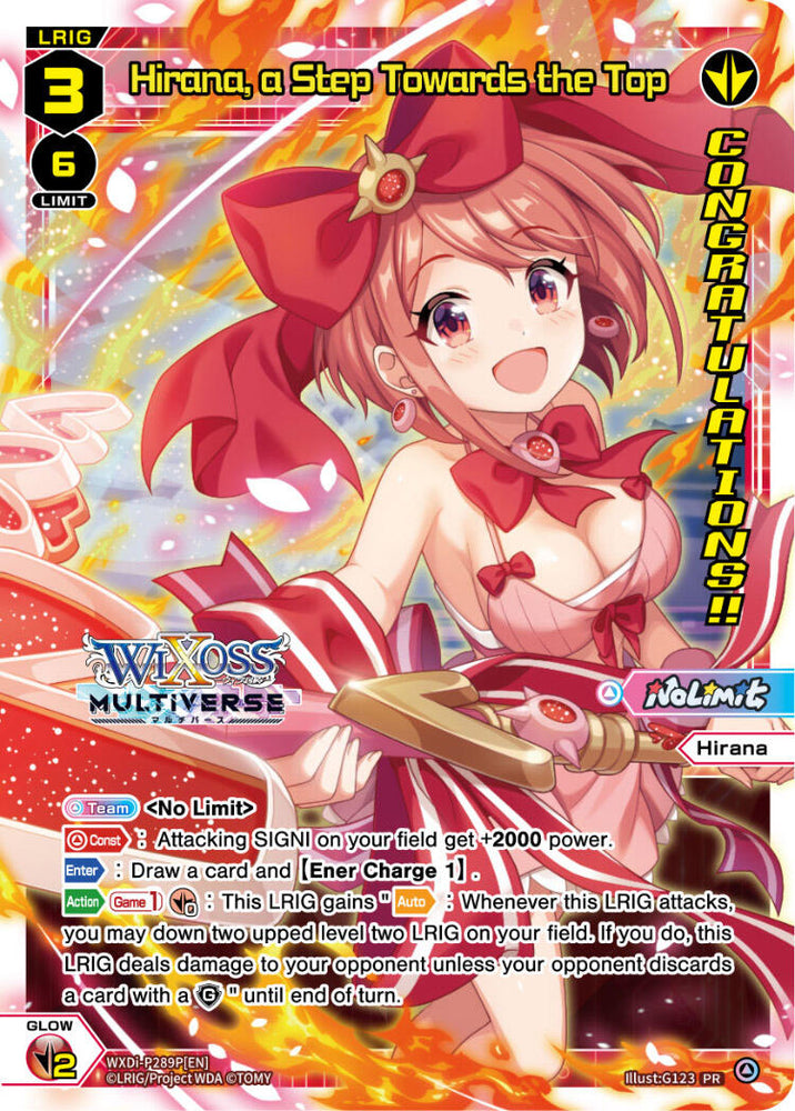 Hirana, a Step Towards the Top (April 2024) (Winner) (WXDi-P289P[EN]) [Promo Cards]