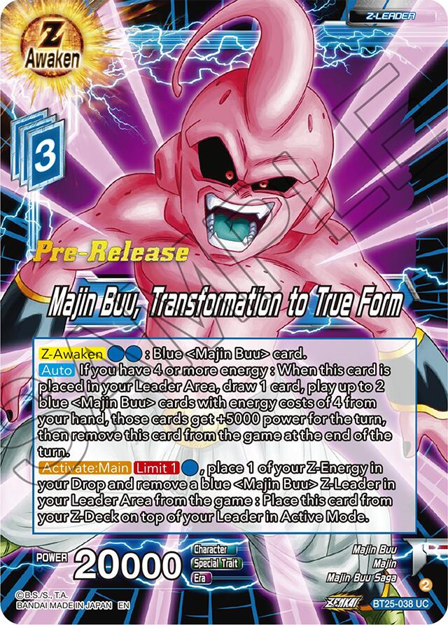 Majin Buu, Transformation to True Form (BT25-038) [Legend of the Dragon Balls Prerelease Promos]