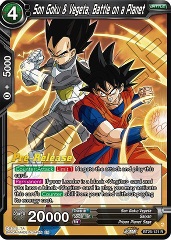 Son Goku & Vegeta, Battle on a Planet (BT25-121) [Legend of the Dragon Balls Prerelease Promos]