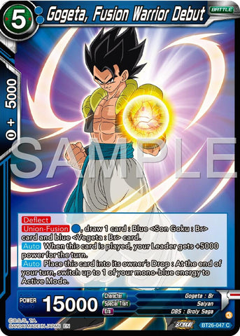 Gogeta, Fusion Warrior Debut (BT26-047) [Ultimate Advent]