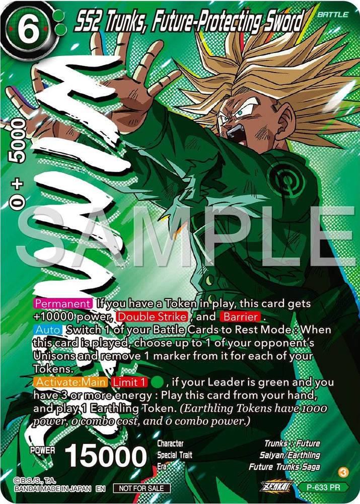 SS2 Trunks, Future-Protecting Sword (Zenkai Series Tournament Pack Vol.9) (Winner) (P-633) [Promotion Cards]