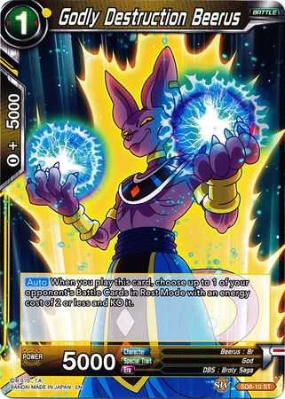 Godly Destruction Beerus (Starter Deck - Rising Broly) [SD8-10]