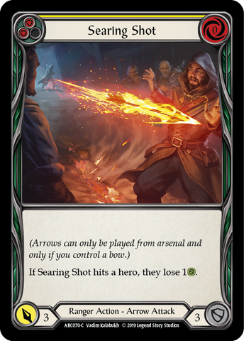 Searing Shot (Yellow) [ARC070-C] 1st Edition Rainbow Foil