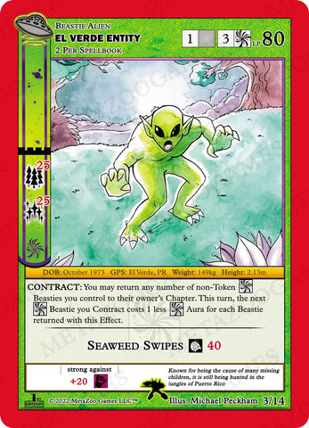 El Verde Entity [Cryptid Nation: UFO First Edition Tribal Theme Decks]