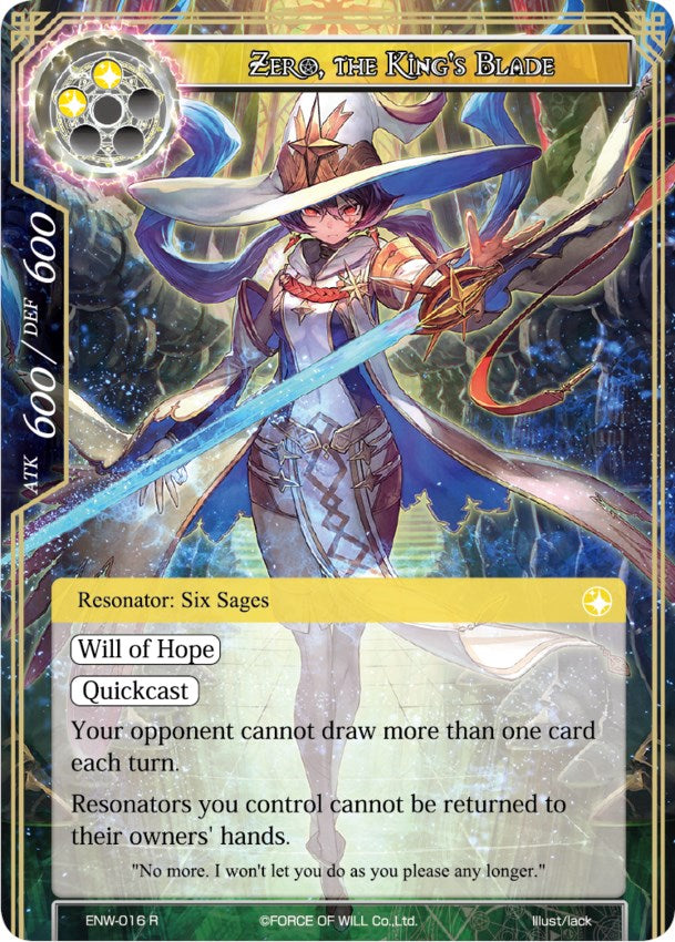 Zero, the King's Blade (ENW-016) [Echoes of the New World]