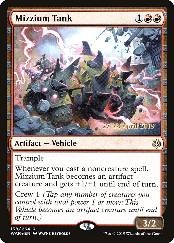 Mizzium Tank  [War of the Spark Prerelease Promos]