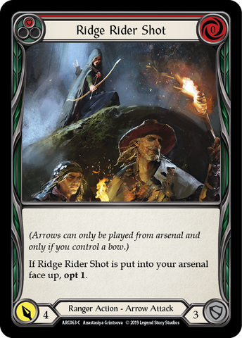 Ridge Rider Shot (Red) [ARC063-C] 1st Edition Rainbow Foil