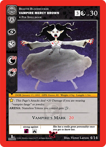 Vampire Mercy Brown (Moca Vampire) [Cryptid Nation: Nightfall First Edition Release Event Deck]