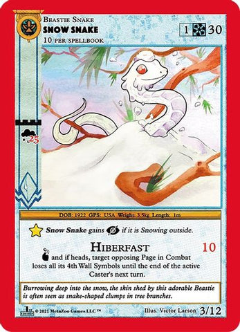 Snow Snake [Cryptid Nation: First Edition Waheela Deck]